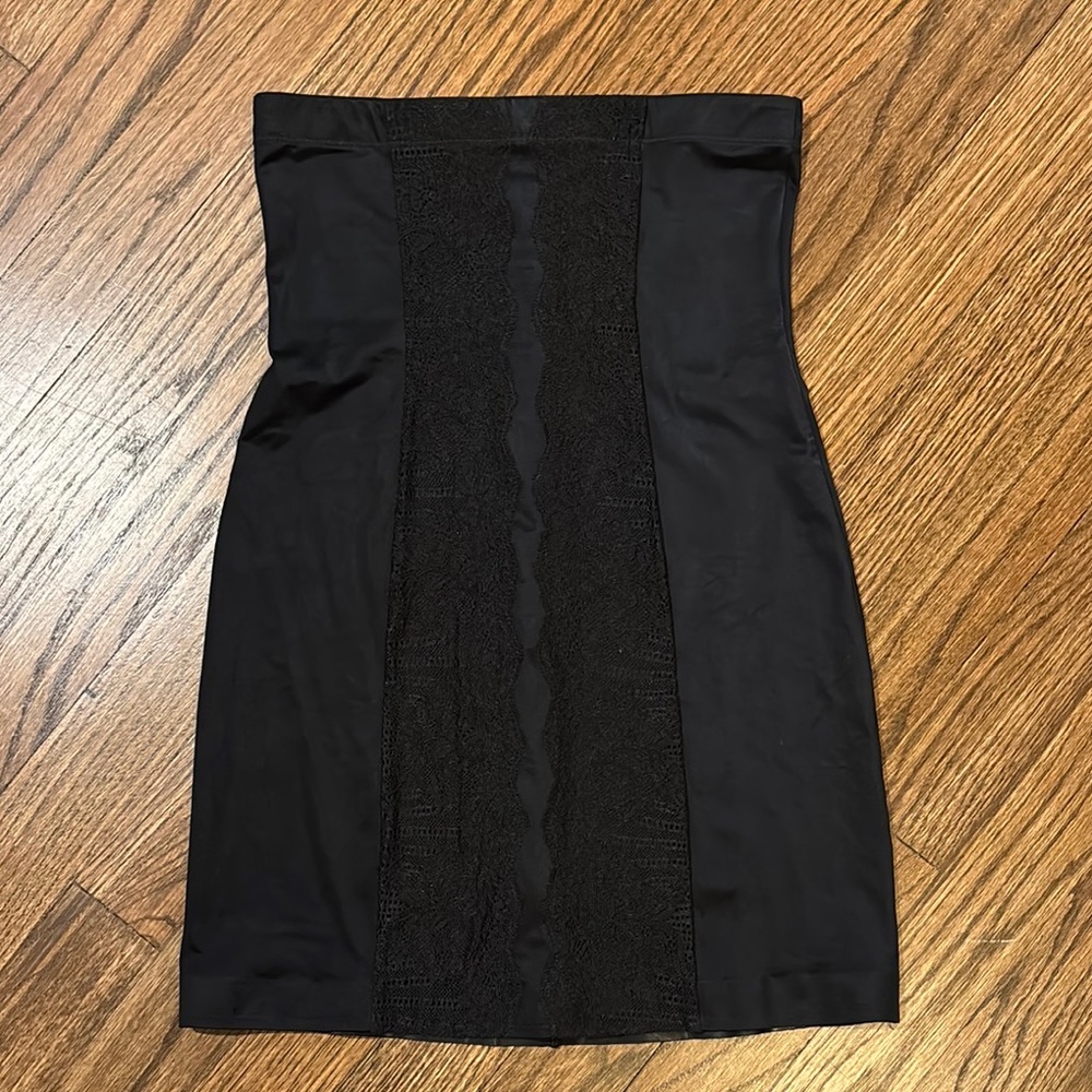 Victoria's Secret Black High Waist Mini Skirt Slip
